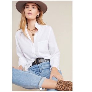 Anthropologie | Cloth and Stone - Esme White Button Shirt Size L